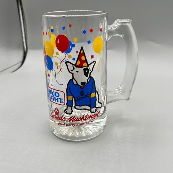 Budweiser Other - - 1987 Spuds Mackenzie Bud Light beer mug